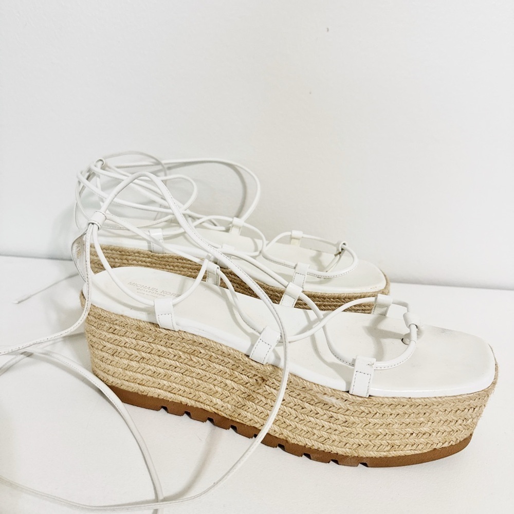 Michael Kors Collection Mabal wrap platform sandal women’s 10